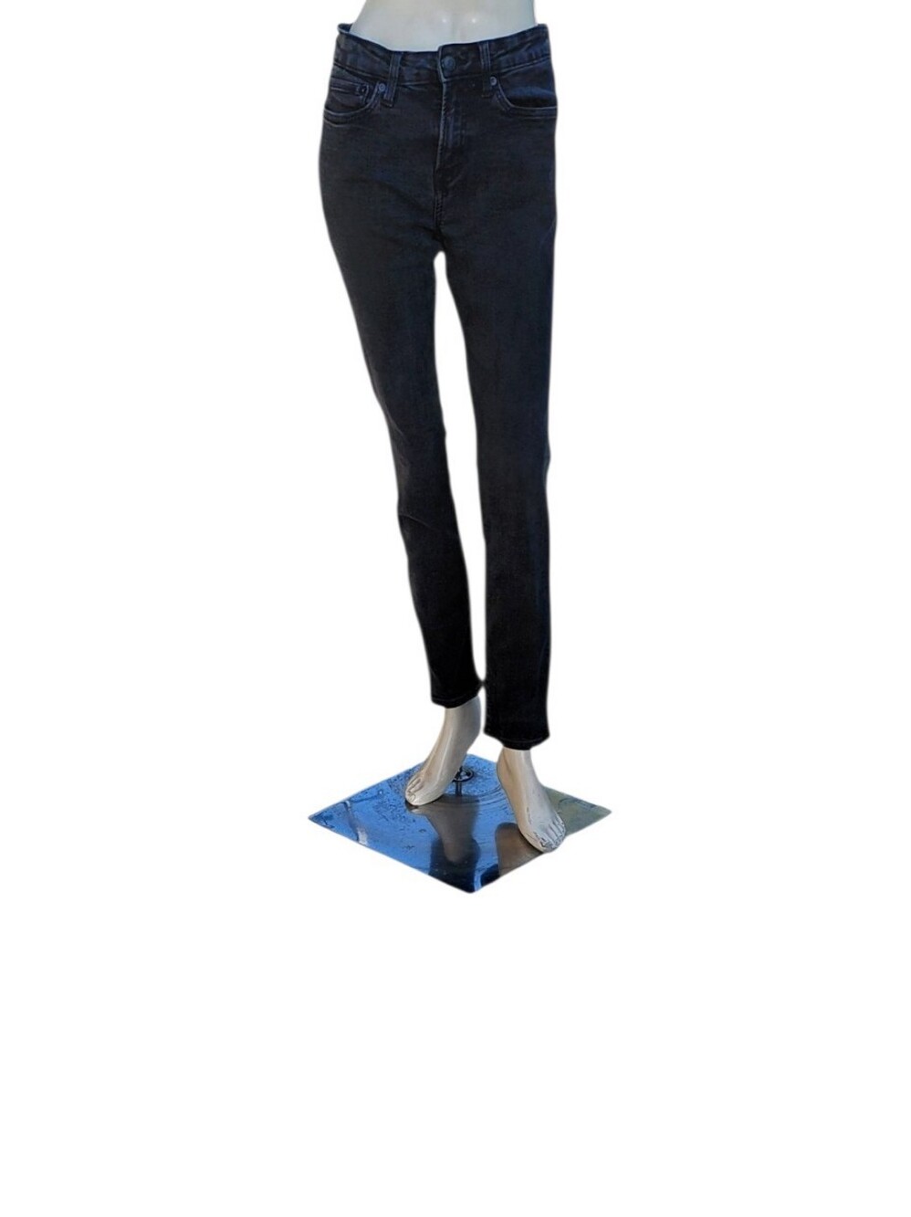 91926 Aerpostale Black Skinny Jeans Size 30X32 10" Rise